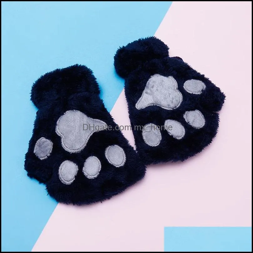 kid winter gloves children cute cat paw glove mittens thicken plush warm gloves cartoon student glove children gloves gifts dbc vt1050