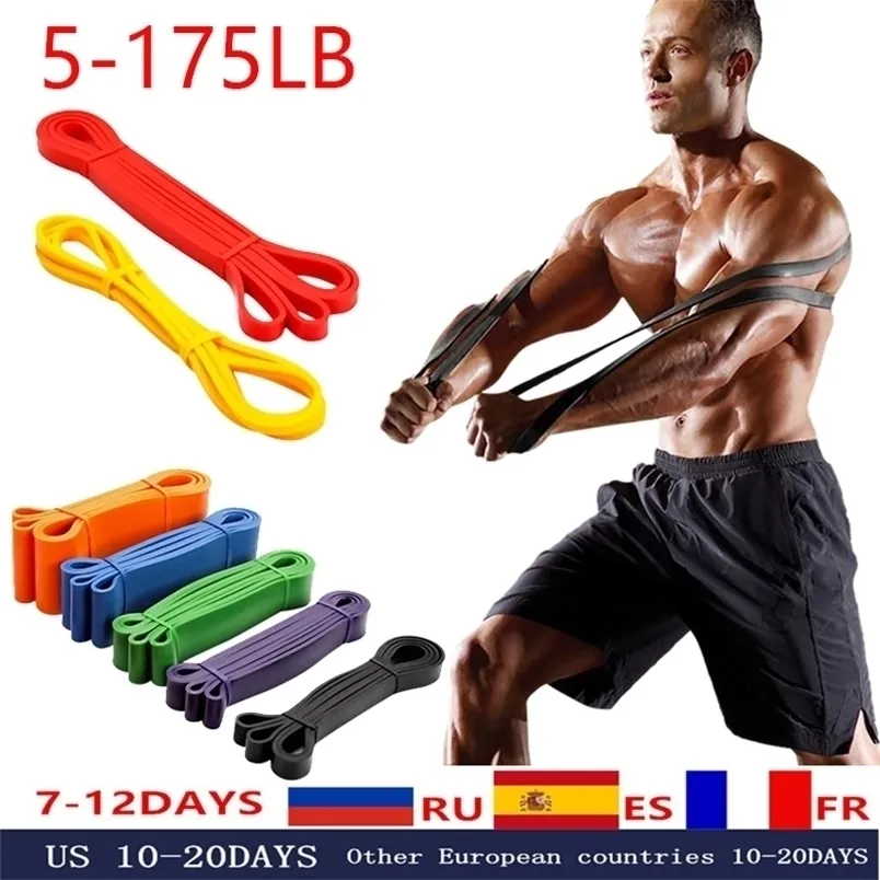 Fasce di resistenza 208 cm Elastici elastici lunghi per fitness Resist band per allenamento in palestra a casa Espansore Attrezzatura per l'allenamento della forza 220618