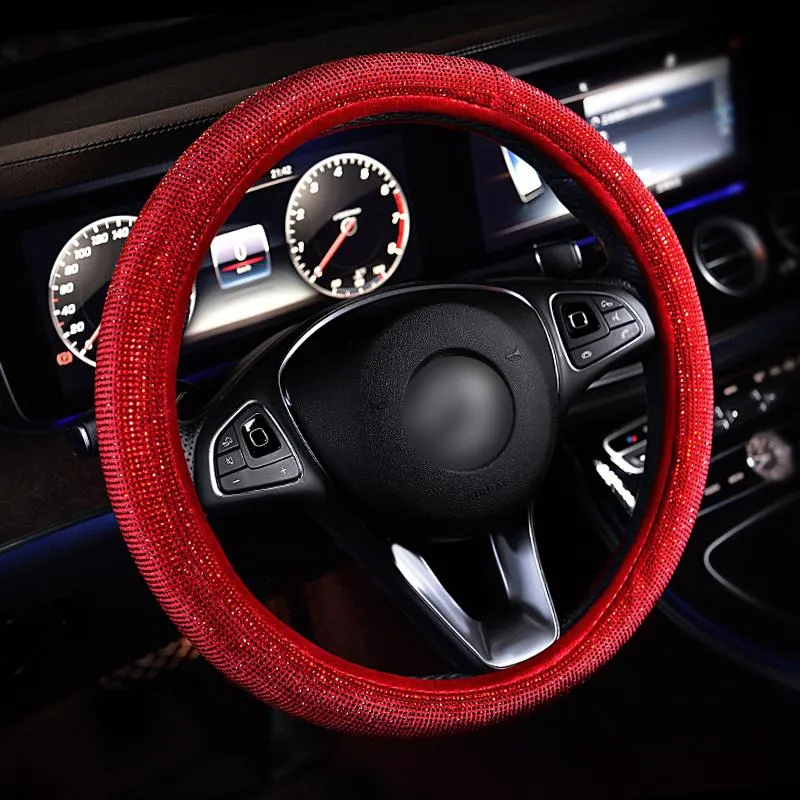 Purple Steering Wheel Cover Luxury Crystal Purple Pink Diamante