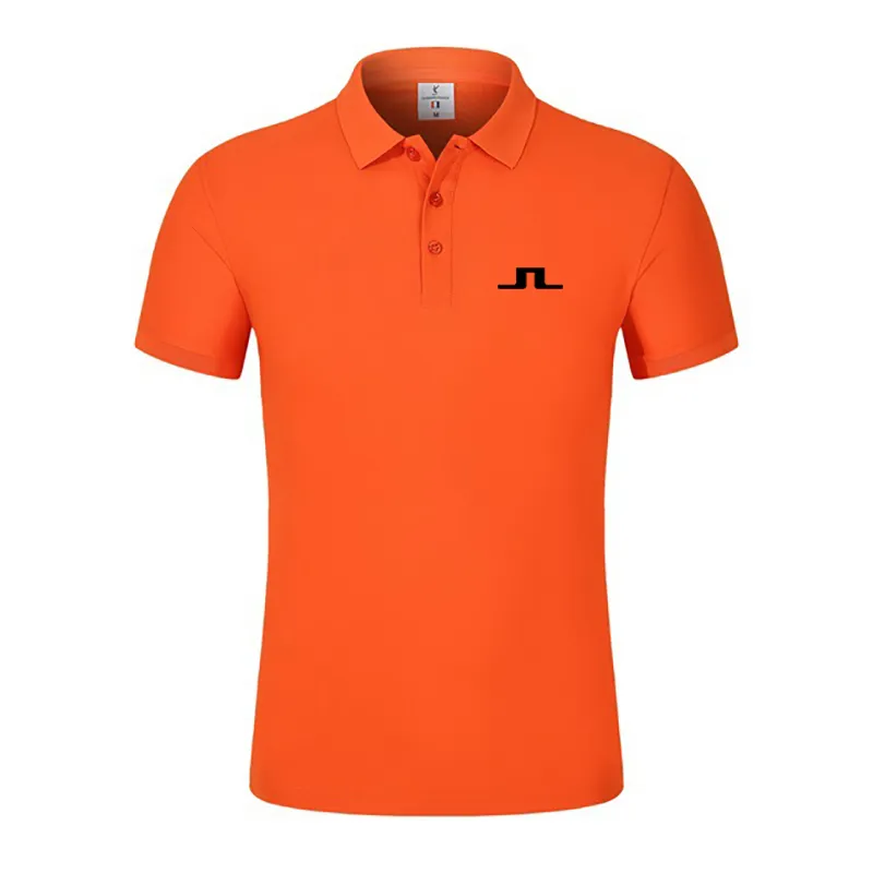 القمصان الصيفية للبولو القمصان غير الرسمية بأكمام قصيرة من الذكور جولف تنفس J Lindeberg Men's Polo Shirt Tops عالية الجودة 220620