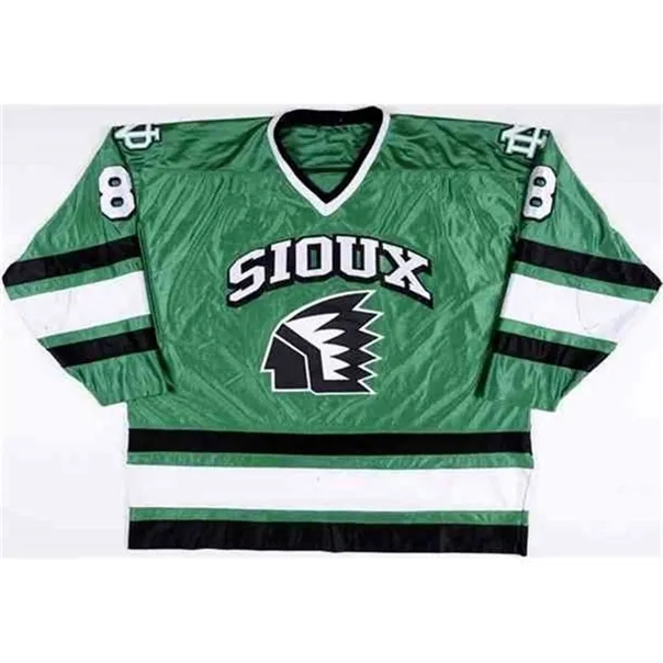 C26 Nik1 8 Mike Commodore North Dakota Fighting Sioux Hockey Jersey Mens Broderi Stitched Skräddarsy några nummer och namntröjor