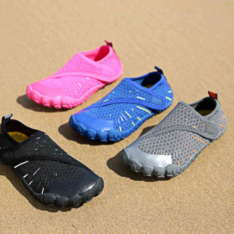 Waterschoenen Kinderen sneakers op blote voeten buiten strand sandalen stroomopwaartse aqua schoenen snel droge rivier zee duiken zwemmen grootte 29-38 y220518