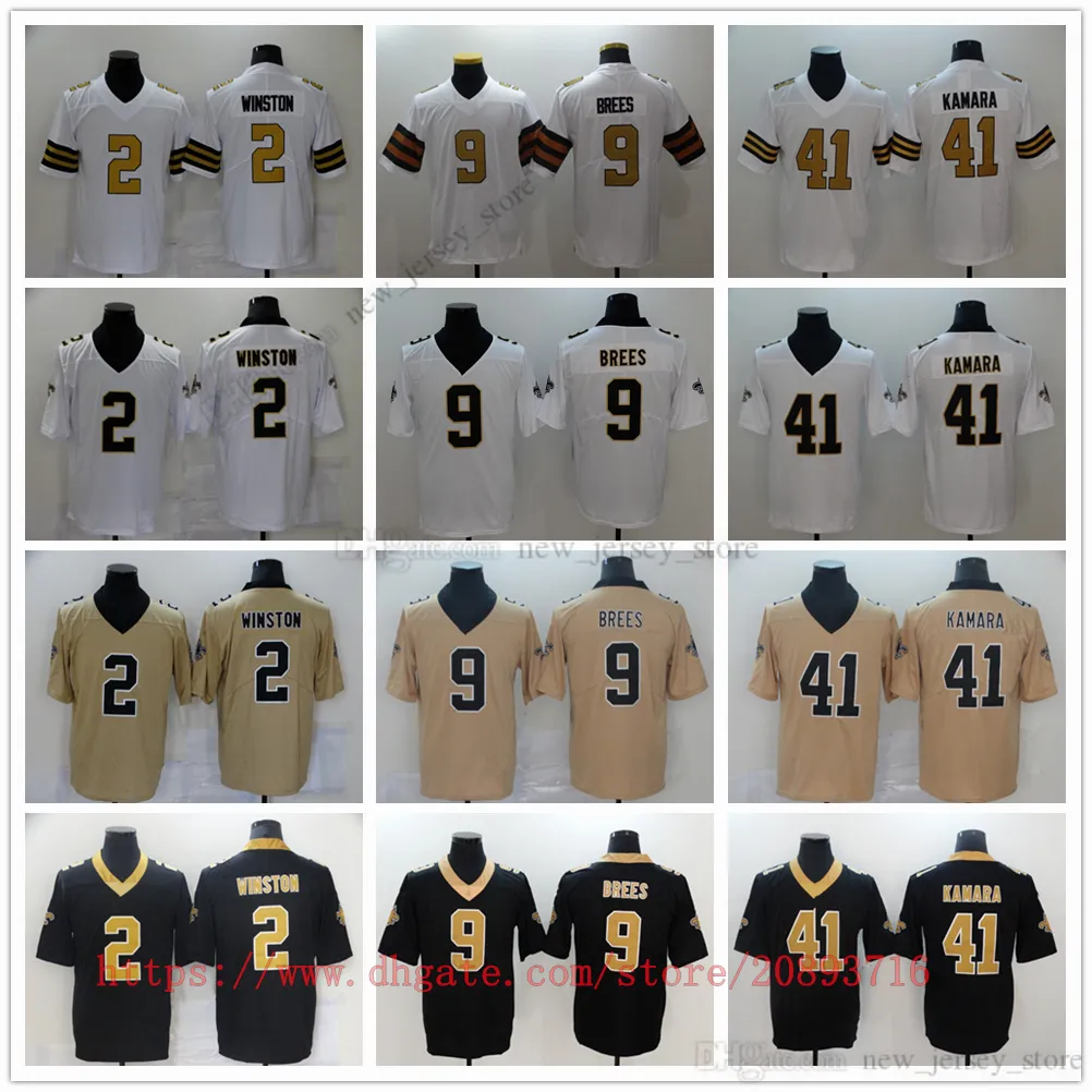 Film College Football Wear Jerseys Stitched 2 Jameiswinston 9 Drewbrees 41 Alvinkamara andningsbar sport högkvalitativ man