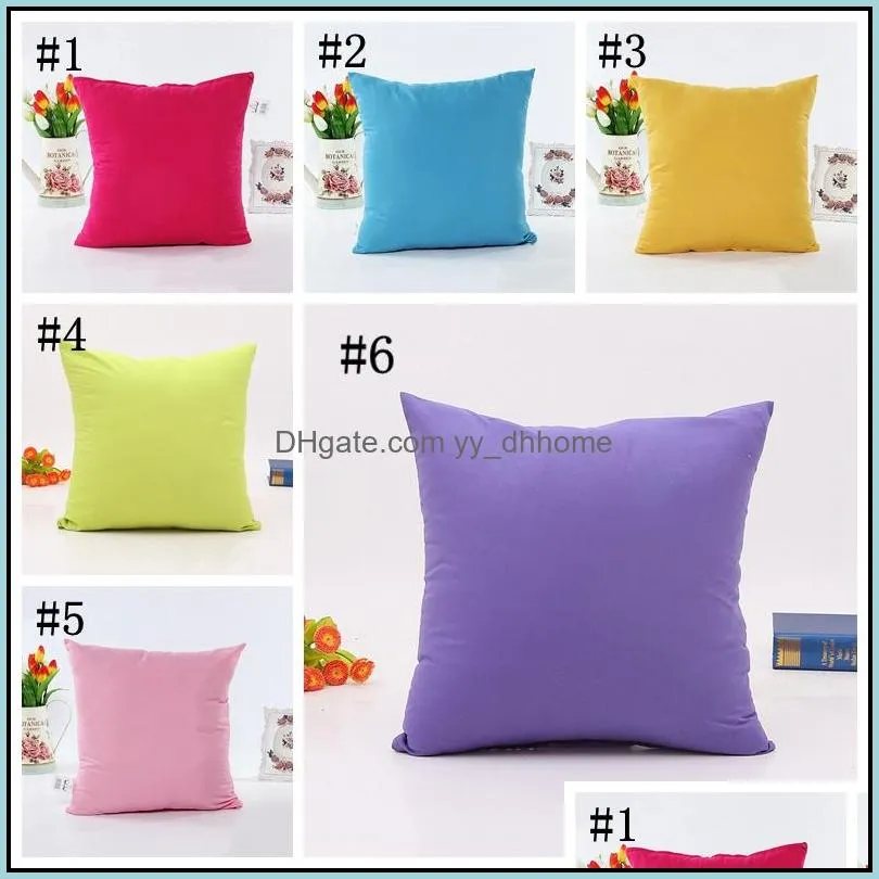 solid color pillow case polyester throw pillowcase cushion cover decor christmas gift zwl240