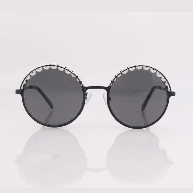 Stylish Round Metal Rhinestone Sunglasses With Plastic Pearls For Women From Nylonshan 34.97 DHgate.Com