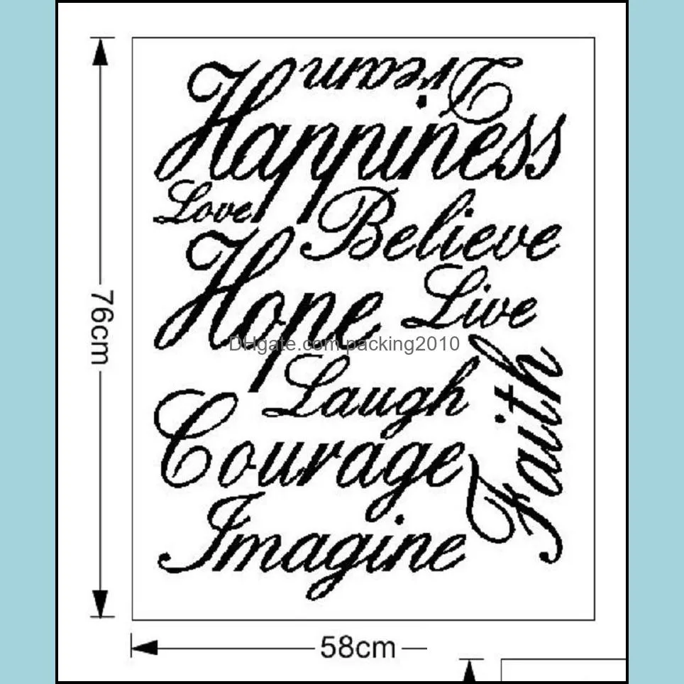 love live laugh dream believe imagine faith courage happiness hope removable wall decals diy wall decorative stickers stairs letters