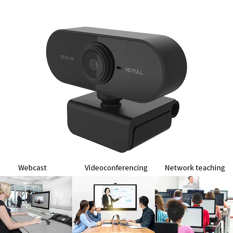 Webcam 1080P Full HD Web Camera con microfono USB Plug Web Cam per PC Computer Mac Laptop Desktop Mini telecamere