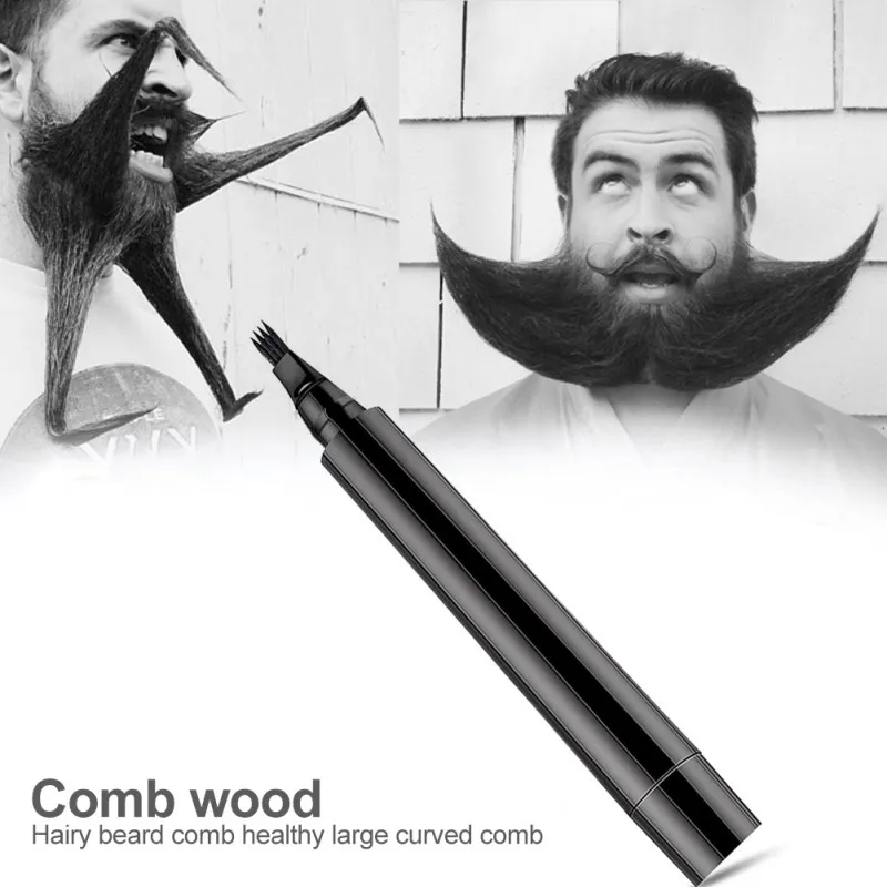 Stylo à barbe crayon de barbier coiffure pour le visage outil à sourcils réparation de moustache outils de coloration de moustache imperméables crayons à barbe 3839347