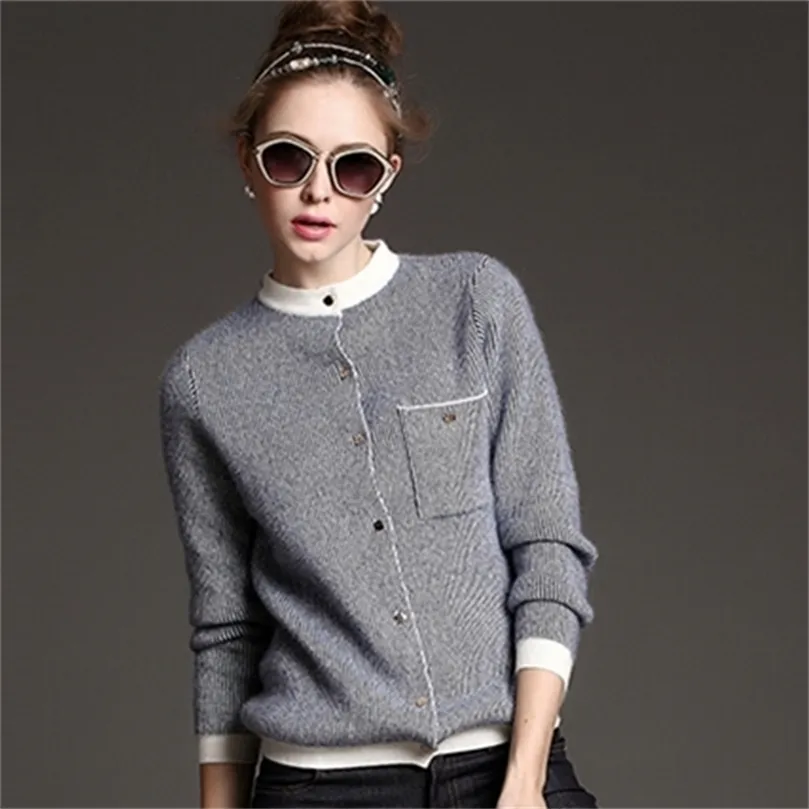 Lange honkbal voor dames geplaatst Cashmere Cardigan Sweater Vrouwelijke herfst Winterhelft Turtleneck Brand Casual Blue Cardigans 201223