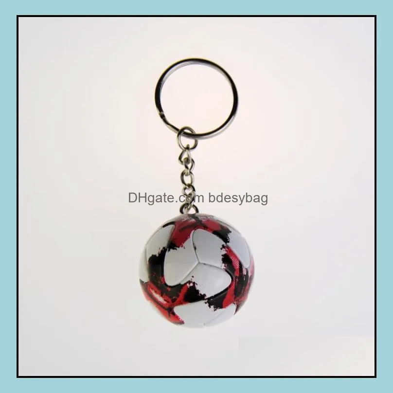 keychains 3d sport football keychain souvenirs pu leather for men fans jewelry pendant boyfriend gifts