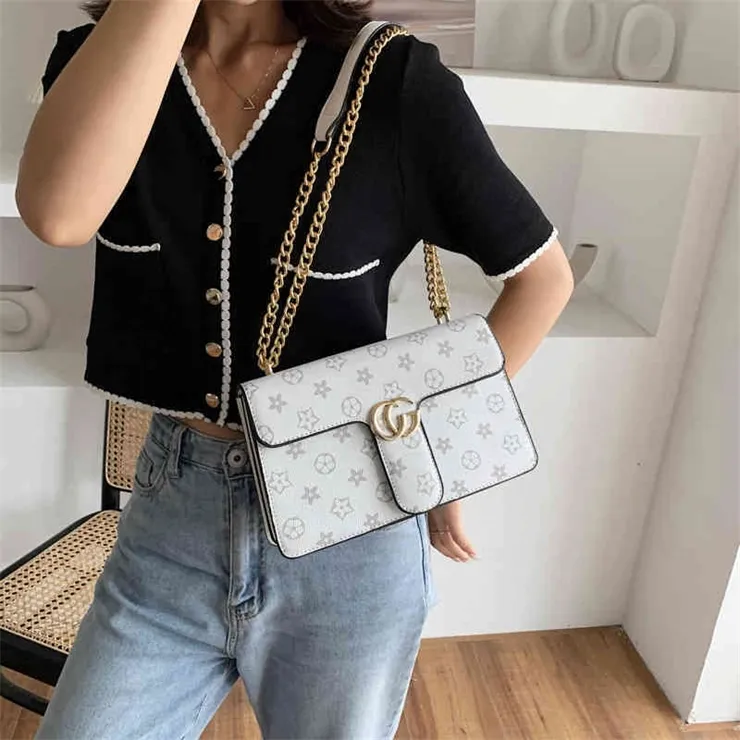 62% de réduction sur les sacs à la mode 2022 Nouveaux sacs à main de créateur Design femmes version messager style étranger chaîne polyvalente One Shoulder Messenger