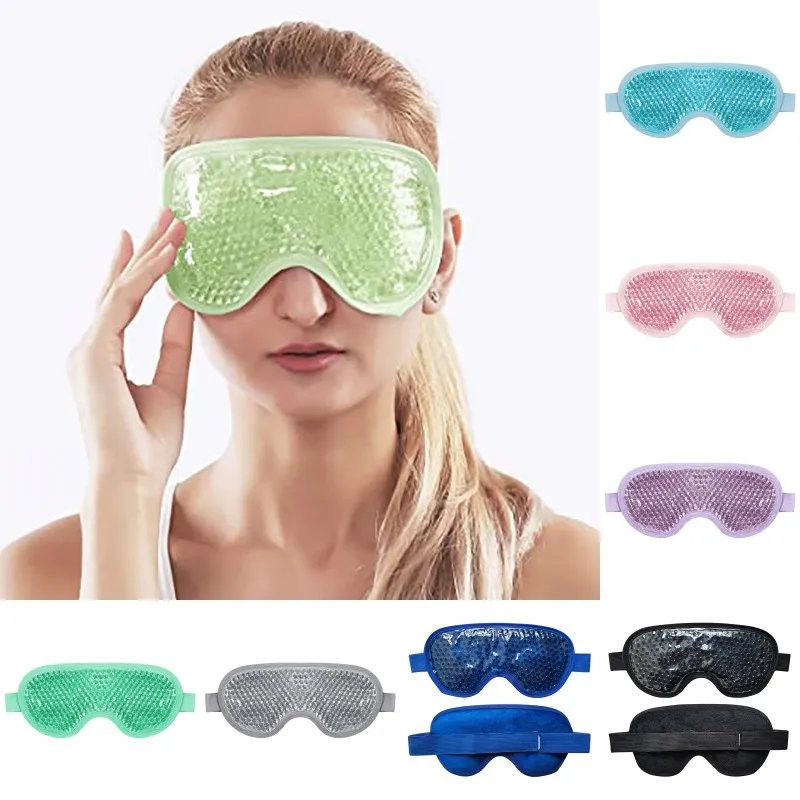 Wiederverwendbare PVC-Gelperlen-Augenmaske, Sommer-Mittagspause, flexible, beruhigende und entspannende Schlafmasken