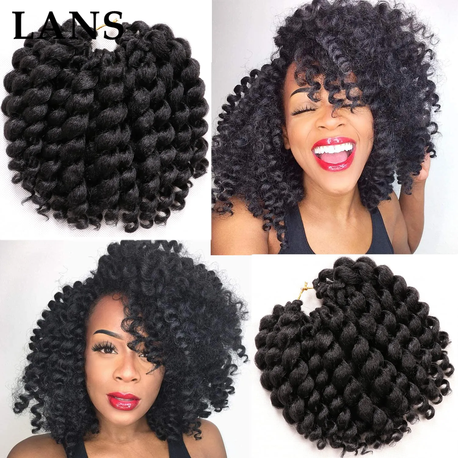 8 Inch Jumpy Wand Curls Crochet Hair 20strands/Pcs Jamaican Bounce
