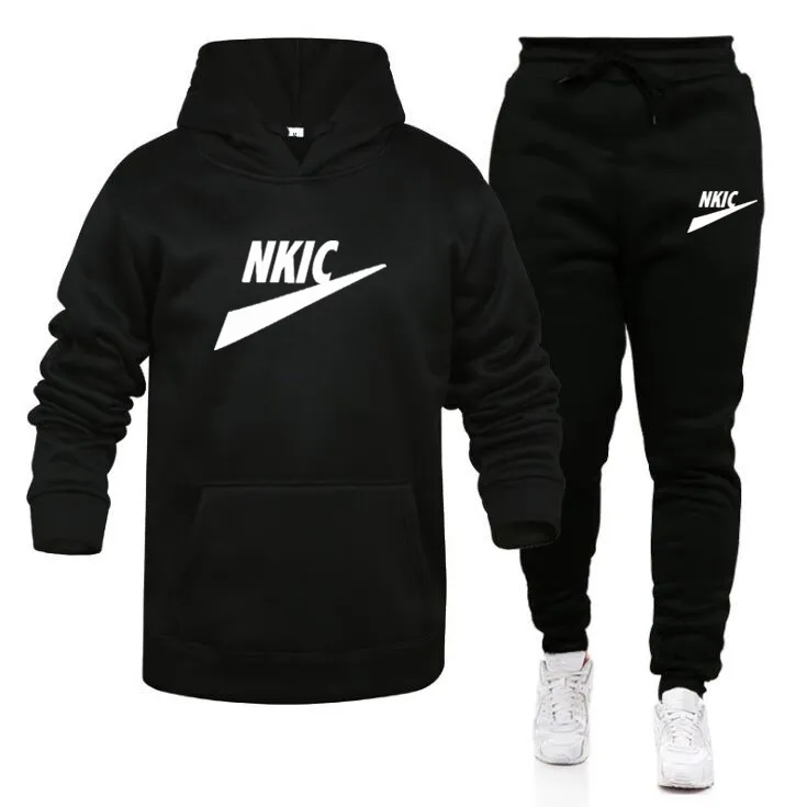 2022 Vår och höst Streetwear Casual Men's Tracksuits Suit Jogger Fitness Men Sportkläder Bomull Märke Logo Hoodie Man Byxor