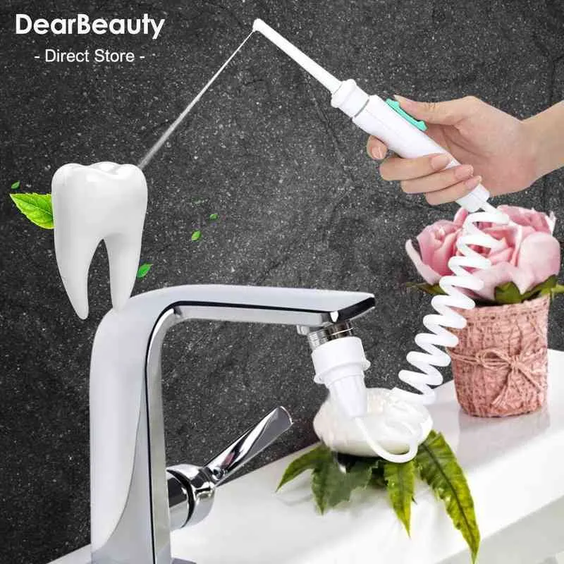 Eau Dentaire Flosser Robinet Portable Oral Irrigator Floss Pick Irrigation Dents De Nettoyage Machine 220713