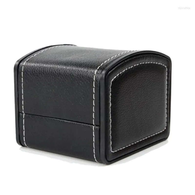 Jewelry Pouches Bags Black Single Watch Gift Box With Pillow Package Case Bracelet Stand Holder Wynn22
