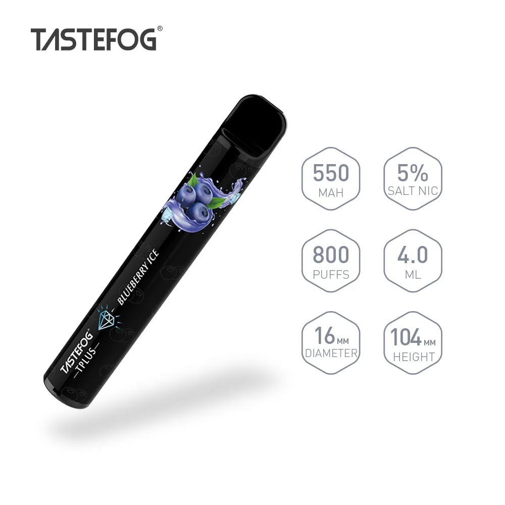 Tastefog T-plus certyfikat TPD Vapes 2ml 550 mAh 11 Smaków w magazynie