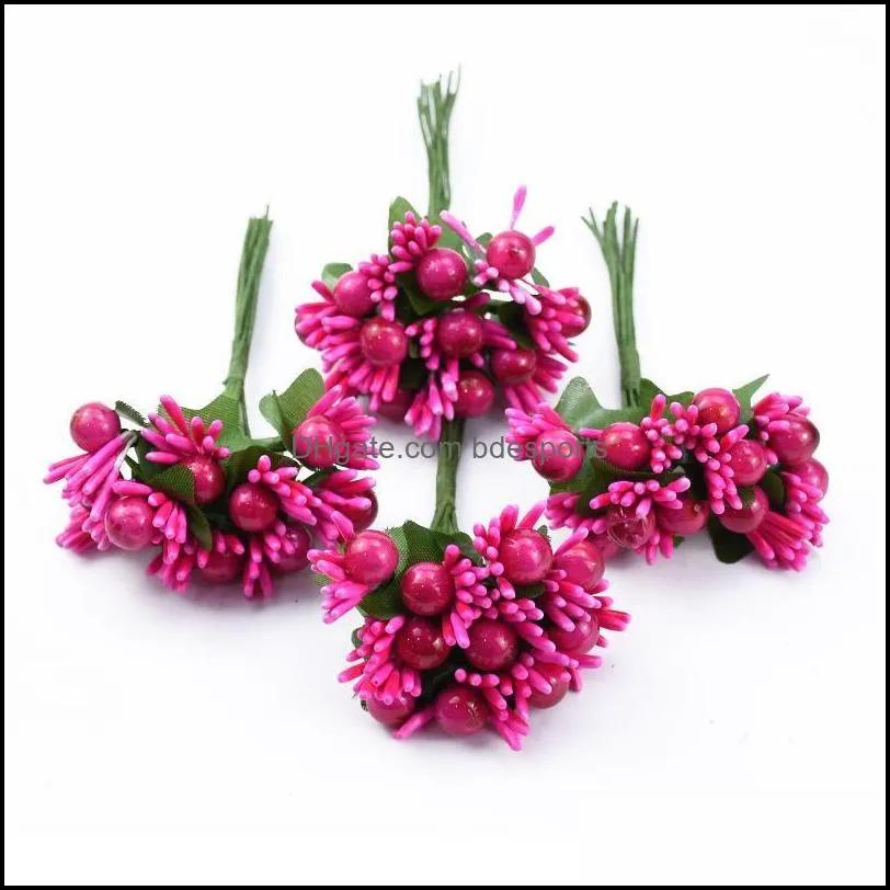 10pcs Foam Pompon Wedding Decorative Flowers Wreaths Christmas Crafts Home Decoration Accessories Artificial Plants W jllNHa