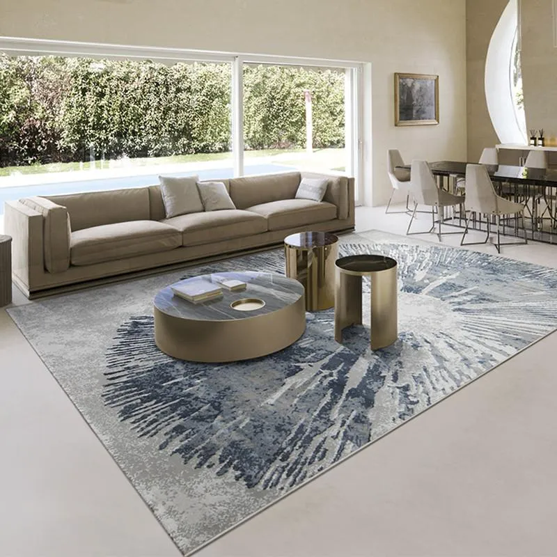 Alfombras nórdicas gris avanzado moderno minimalista mesa de centro Mat Customiza luz lujo sala de estar alfombra grande Wabi-Sabi StyleCarpets