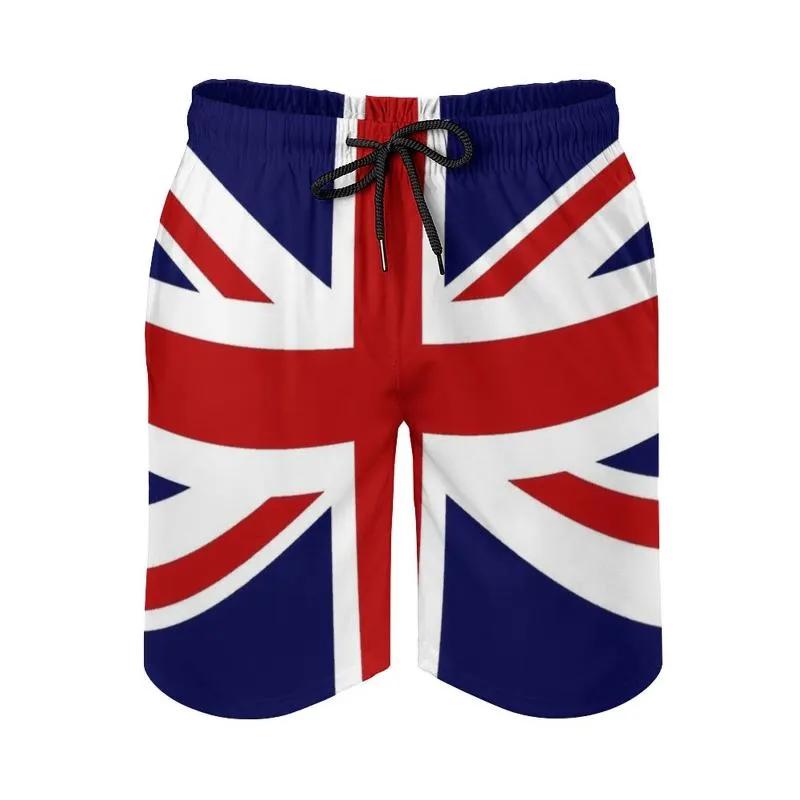 Pantaloncini da uomo Union Jack Flag Of The Uk Mens Swim Quick Dry Beach Board Costumi da bagno Fashion Volley UnitedMen's