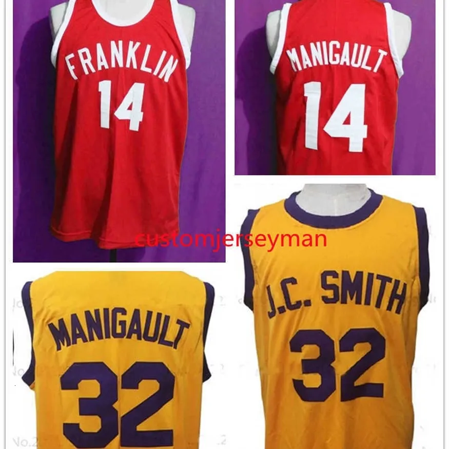 Nikivip Earl the Goat Don Cheadle Rebound#14 Manigault Jersey Throwback Mens gestikte jerseys retro op maat gemaakte maat S-5XL