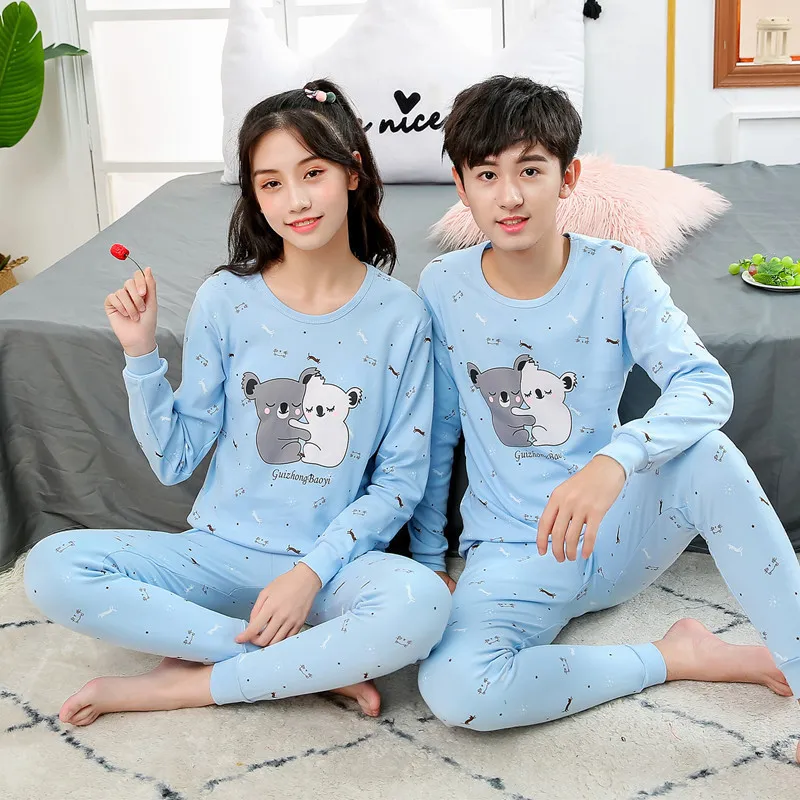 Pijama de manga larga para niños grandes, de algodón, para jóvenes,  adolescentes, de 10 a 16 años