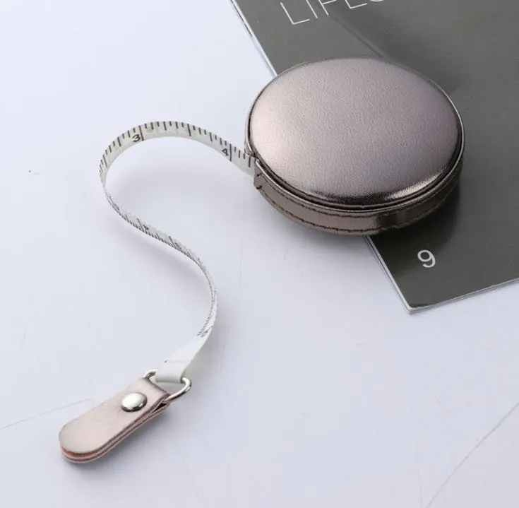 Portable Mini Tape Measure Household Tailoring Sewing Soft Small Fashion Waist Circumference PU Leather Measuring Tap SN5710