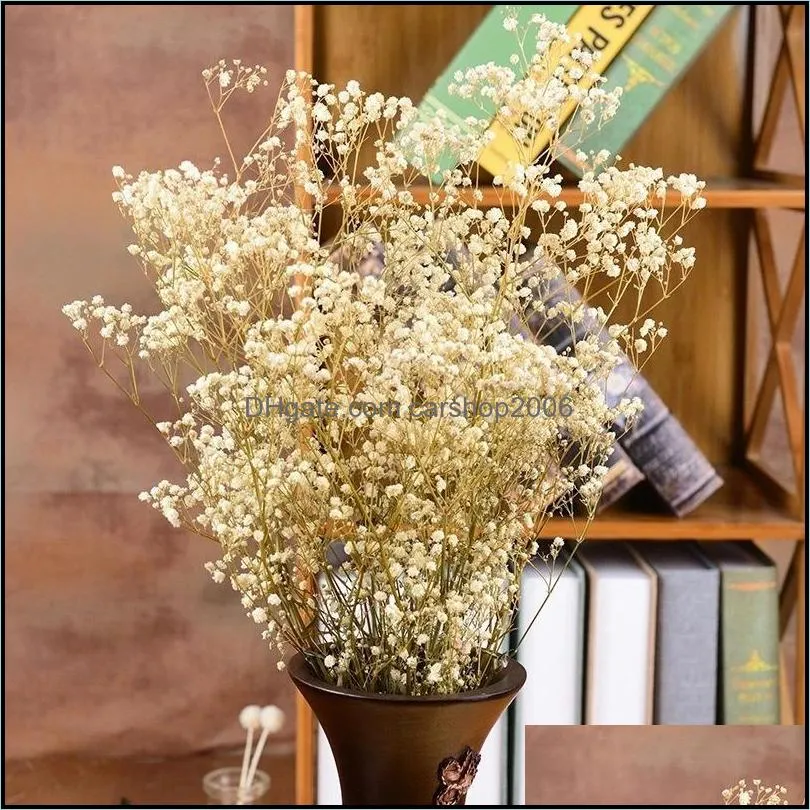 Decorative Flowers & Wreaths Dekoration Natural Dried Preserved Gypsophila Babysbreath Million Stars Paniculata Bouquets Gift Decorativas