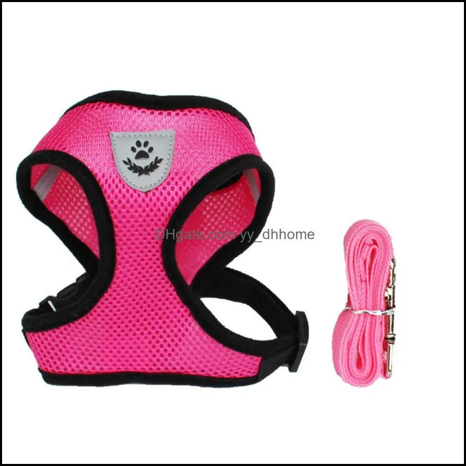 Dog Apparel Manufacturer`s spot small and portable breathable cat chest strap traction rope two-piece set wholesale