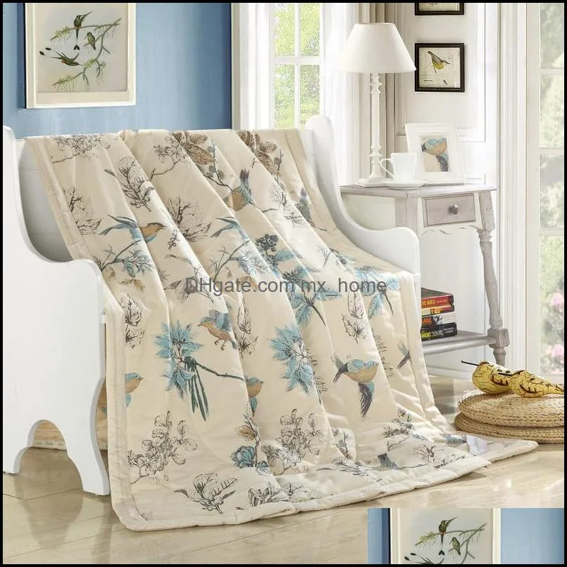 1PCS Cotton the lovely bird bedspread/summer blanket Duvet Quilt/150x200cm and 200x230cm cotton bed cover55