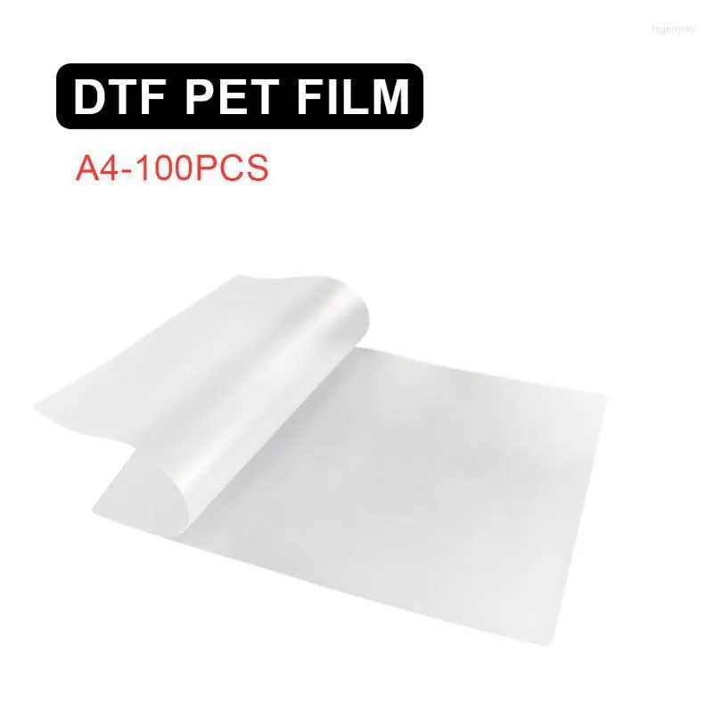 Kits de recharge d'encre 100 pièces A4 Film PET pour imprimante DTF Tshirt Machine d'impression transfert de chaleur directement à PrinterInk Roge22