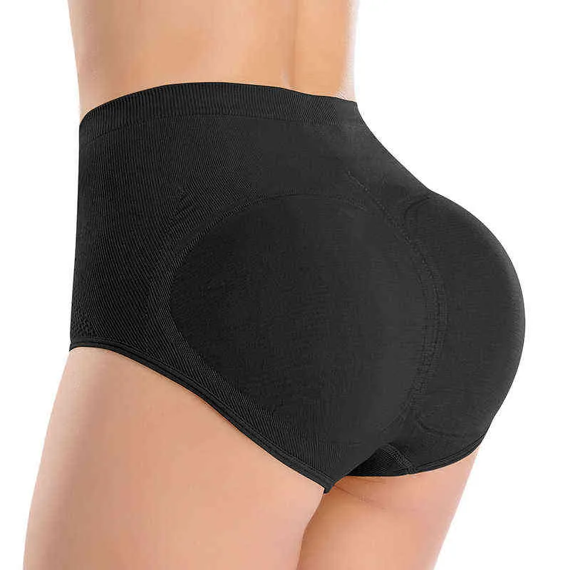 Women Padded Butt Lifter Underwear Waist Trainer Pads Hip Enhancer Panties Shapewear Hip Enhancer Shaper Seamless Control Briefs Y220411