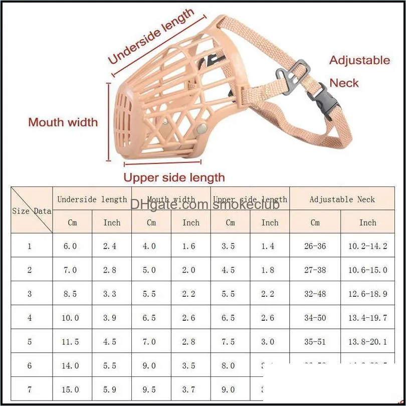 Adjusting Pet Dog Muzzle Safety Breathable Puppy Big Dog Mouth Mask for Small Medium Large Dogs Pets Accessories LLA12092