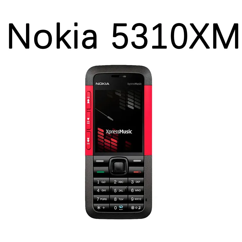 Orijinal Yenilenmiş Nokia 5310xm Öğrenci Eski Cep Telefonu Düz Düğmesi 2G Cep Telefonu