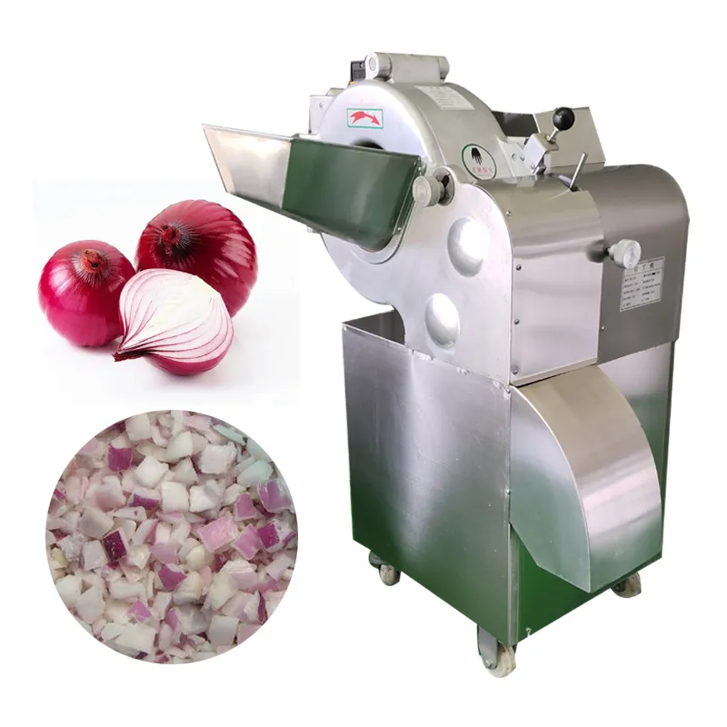 110V 220V Vegetabilisk Dicing Machine Rostfritt stål Automatisk centrifugal Vegetabilisk skärmaskin för hårt grönsakskött