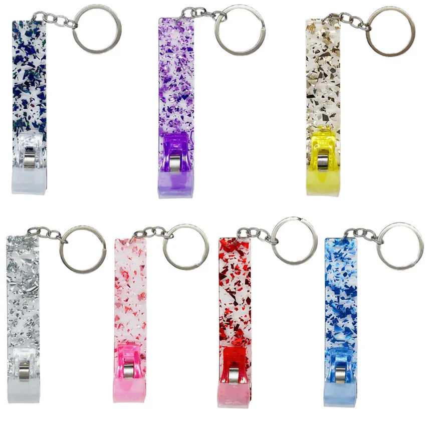 Latest Smoking Colorful Portable Dry Herb Tobacco Preroll Rolling Roller Tip Straw Anti Scalding Cigarette Holder Clip Clamp Folder Tongs Bracelet Keychains DHL