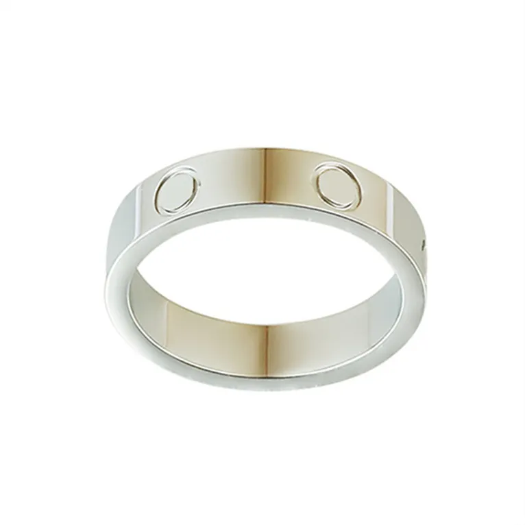 50% korting op 4mm 5mm titanium staal zilveren liefdesring mannen en vrouwen rose gouden sieraden voor liefhebbers paar ringen cadeau maat 5-10 hoge designer ring