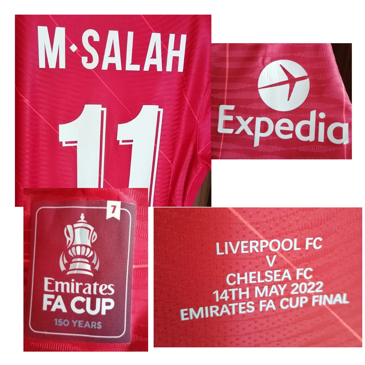 Home Textile 2022 Emirates FA CUP Final Match Worn Player Issue uniforme de football Soccer Patch Badge