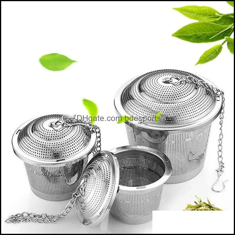 304 Stainless Steel Tea Strainer Coffee Tools Mesh Herbal Infuser Filter Teas Leaf Spice Tea-Strainer for Teapot Kitchen Tool