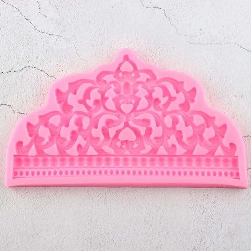 DIY Crown Silicone Baking Moulds Wedding Cupcake Topper Fondant Cake Decorating Tools Candy Jewelry Clay Chocolate Gumpaste Mould W3