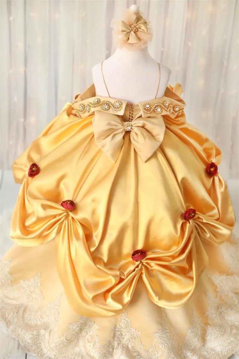 Beauty and the beast flower girl dresses outlet