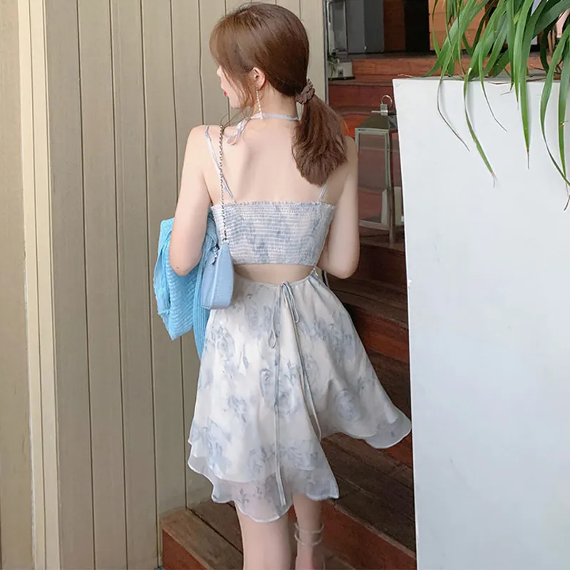 Sexy V-Neck Floral Chiffon Mini Dress with Elastic Empire Waist for Summer  Party from Dhgate Basic & Casual Dresses - price 40.49
