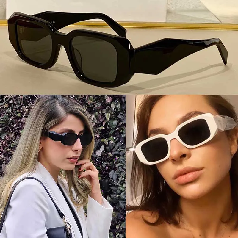 Womens P Home Sonnenbrille PR 17WS Designer Partybrille Damen Bühnenstil Top Hohe Qualität Mode konkav-konvexer dreidimensionaler Linienspiegelrahmen Größe 51-20-145