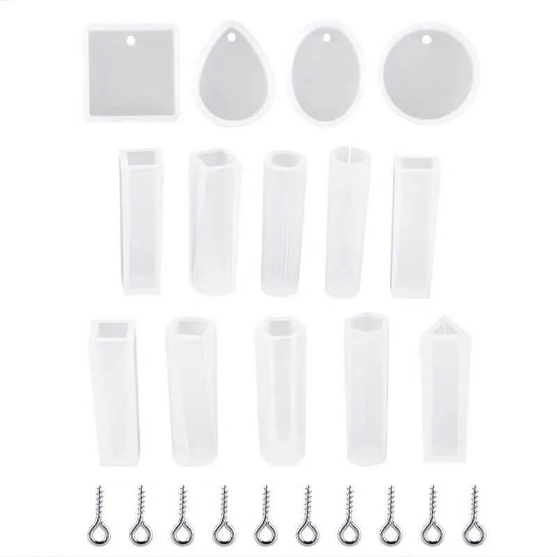 115pcs/setler silikon takı kalıpları kit epoksi reçine diy mücevherler yapım kek dekorasyon el sanatları sanat toka pimleri araç kristal toptan satış