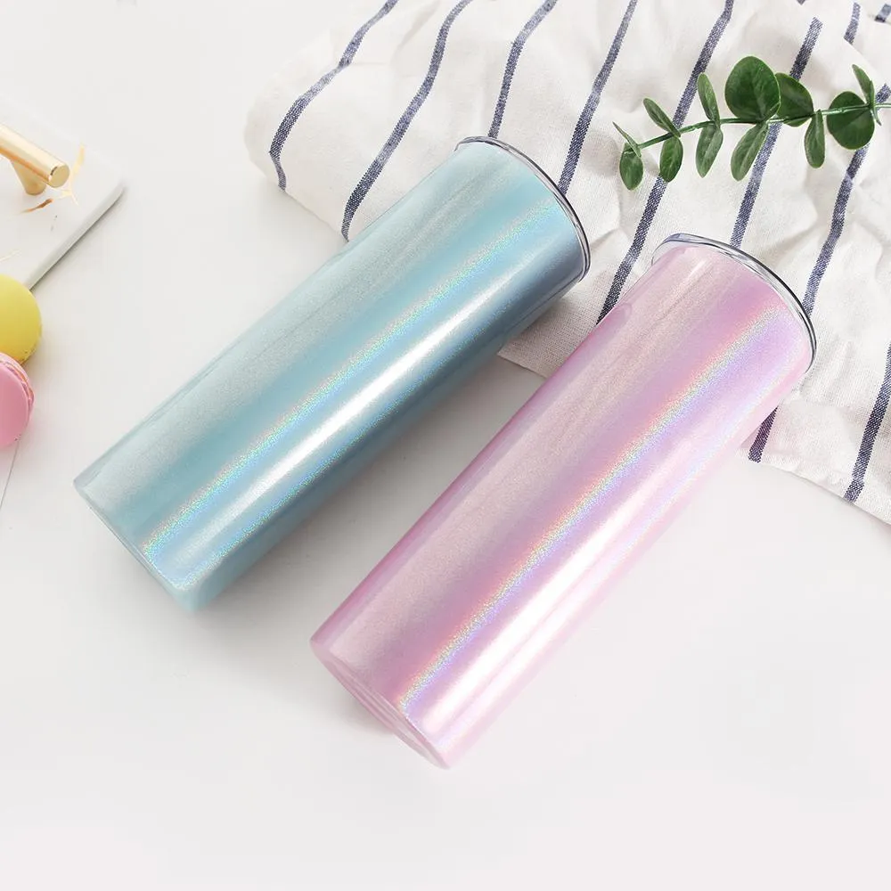 20oz Tumbler Stainless Steel Vacuum Insulated Coffee Cups Double Wall Powder Coated Rainbow Travel Mugs sxjun2