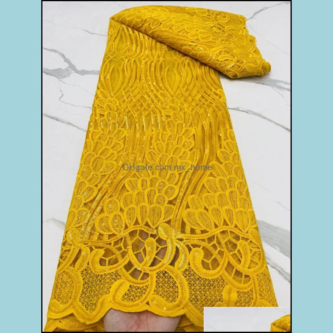 Ribbon PGC African Lace Fabric 2022 High Quality Nigerian Sequin French Milk Silk For Wedding Dress YA4727B-1