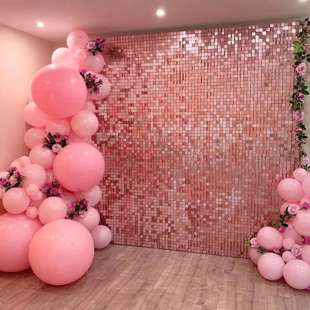 Hot Pink Girl Birthday Party Decorations, Pink Disco Ball Bow Princess Balloon Arch, Pink Happy...