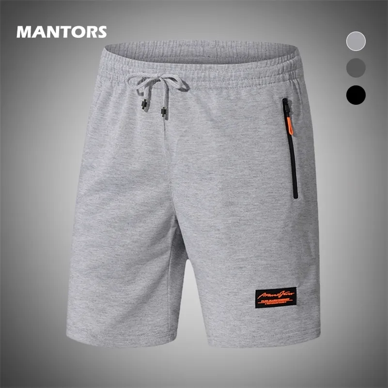 Summer Shorts for Men Sports Bermuda Casual Gyms Sweatpants Drawstring Short Pants with Zipper Pockets 220630