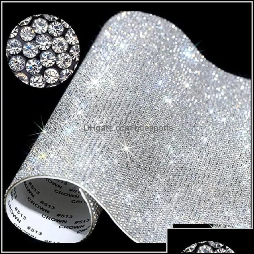 Craft Tools Arts Crafts Gifts Home Garden Garden24*40cm Cirka 1000st självhäftande strass klistermärke Kristallband med gummidiam