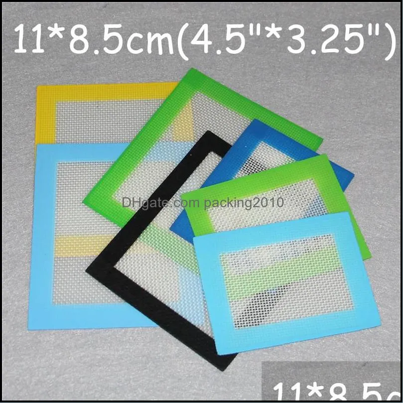 custom silicone dab mats silicone wax pads dry herb oil mats 11cm8 5cm silicone food grade baking mat dabber sheets jars dab mat